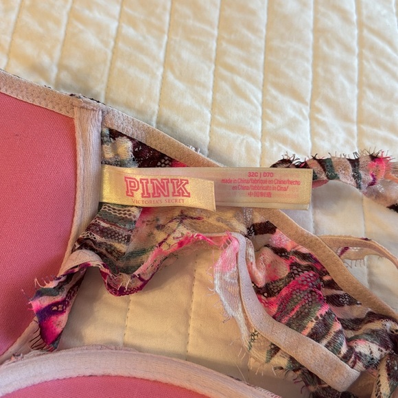 Pink | Floral Razorback Bra - Picture 3 of 3